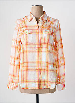 Chemisier coupe cintrée manches longues jaune WRANGLER femme