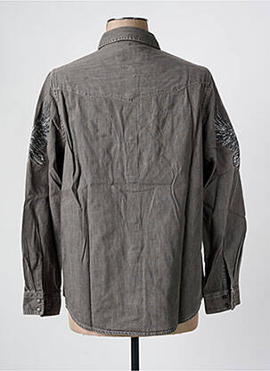 Chemisier coupe droite manches longues gris WRANGLER femme