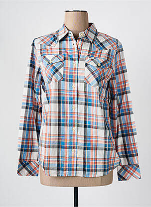 Chemisier imprimé fantaisie manches longues blanc WRANGLER femme