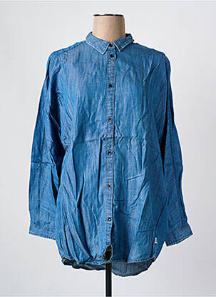 Chemisier coupe droite manches longues bleu LEE femme