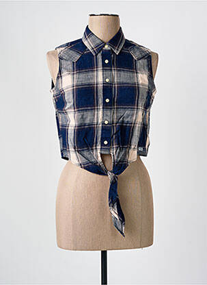 Chemisier imprimé fantaisie sans manche bleu WRANGLER femme