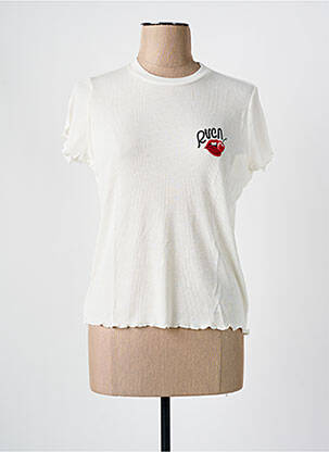 Top manches courtes manches courtes blanc RVCA femme