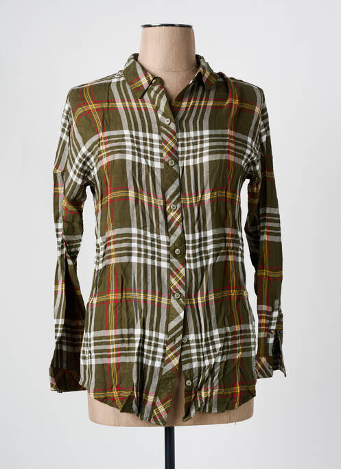 Chemisier coupe cintrée manches longues vert WRANGLER femme