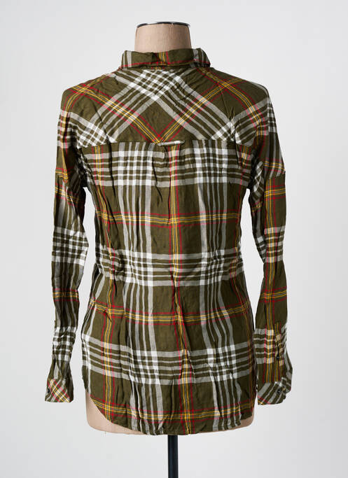 Chemisier coupe cintrée manches longues vert WRANGLER femme