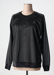 Pull col rond manches longues noir ADIDAS femme