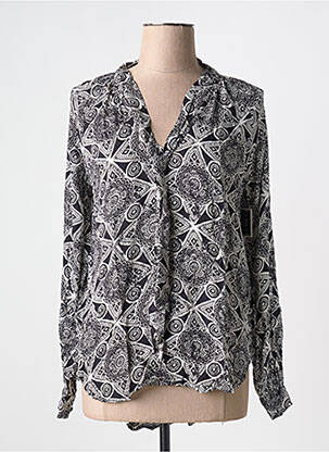 Blouse tissage popeline manches longues noir VOLCOM femme