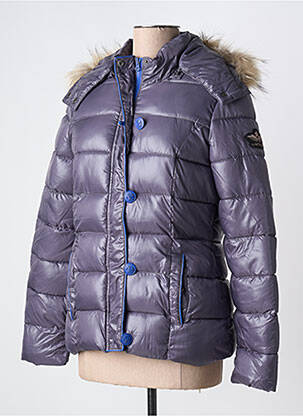 Doudoune poches a capuche gris KAPORAL femme