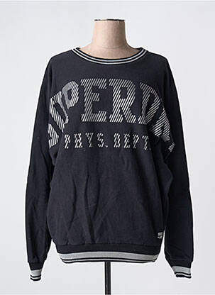 Sweat-shirt manches longues manches longues noir SUPERDRY femme