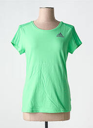 T-shirt sérigraphie floquée manches courtes vert ADIDAS femme