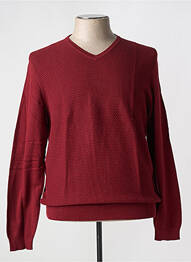 Pull col v manches longues rouge BRICE homme