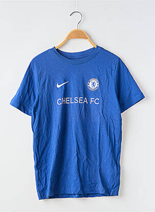 T-shirt sérigraphie floquée manches courtes bleu NIKE garcon