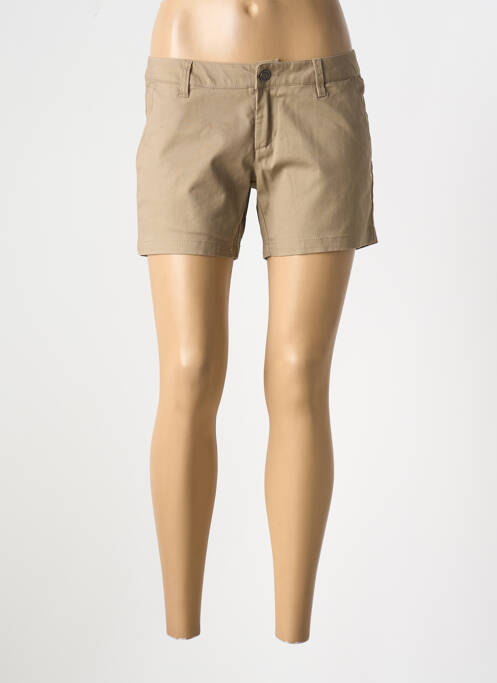 Short fermeture zippée sous rabat boutonné taille normale marron VOLCOM femme