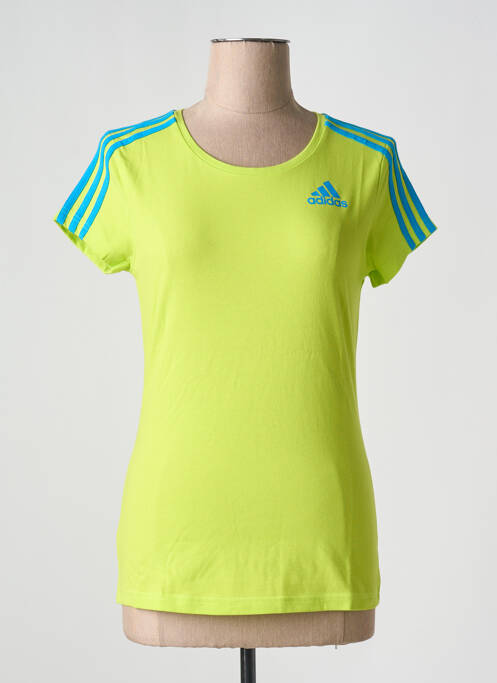 T-shirt coupe cintrée manches courtes vert ADIDAS femme