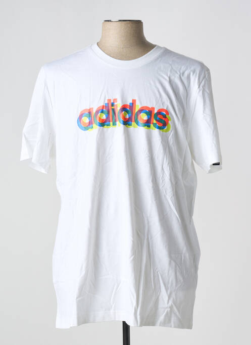 T-shirt blanc ADIDAS pour homme