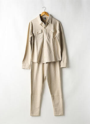 Ensemble pantalon taille élastique beige JUST EMPORIO homme