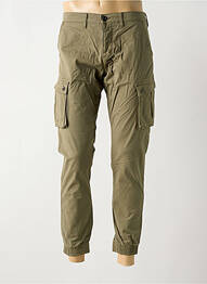 Pantalon cargo resserrée sur le bas taille normale vert JUST EMPORIO homme