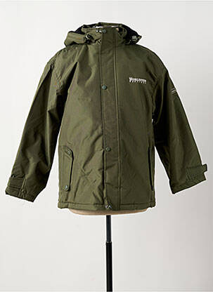 Parka poches a capuche vert WORLDFIVE garçon