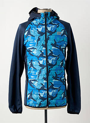 Doudoune manches longues a capuche bleu JACK & JONES homme