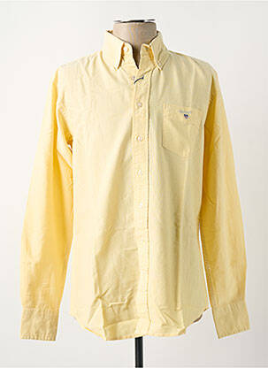 Chemise manches longues coupe cintrée jaune GANT homme