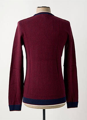 Pull tissage chiné manches longues rouge JULES homme