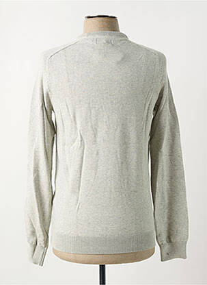 Pull tissage chiné manches longues gris JULES homme