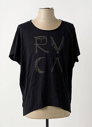 T-shirt imprimé fantaisie manches courtes noir RVCA femme