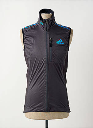 Veste casual col col montant noir ADIDAS homme