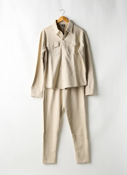 Ensemble pantalon taille élastique beige JUST EMPORIO homme