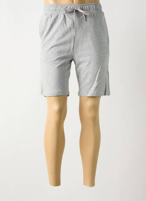 Short fermeture liens à nouer taille normale gris TORRENTE homme