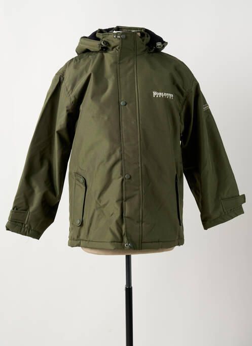 Parka poches a capuche vert WORLDFIVE garcon