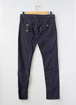 Pantalon slim fermeture zippée sous rabat boutonné bleu EMPORIO ARMANI homme
