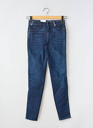 Jeans skinny fermeture zippée sous rabat boutonné bleu GUESS femme