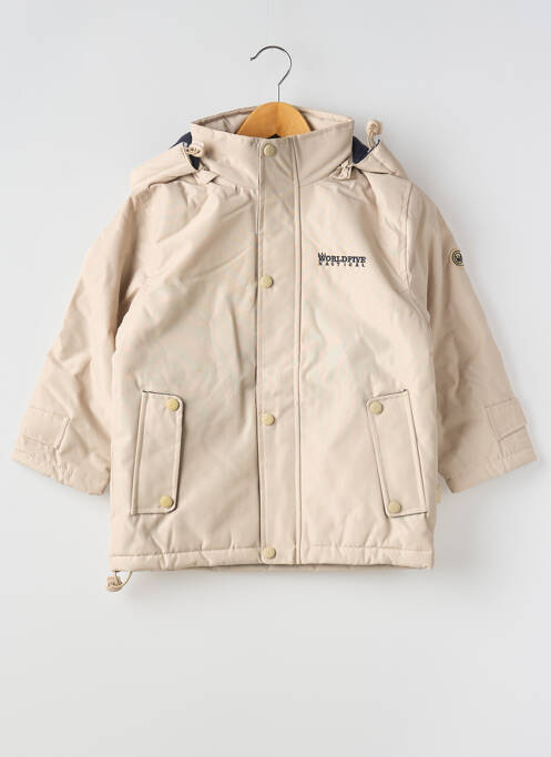Parka poches a capuche beige WORLDFIVE garcon