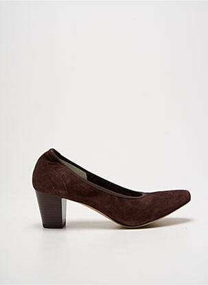 Escarpins nubuck talon de 4 à 6cm marron PERLATO femme