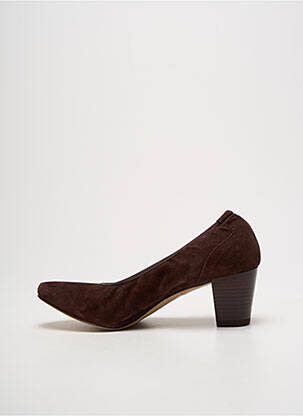 Escarpins nubuck talon de 4 à 6cm marron PERLATO femme