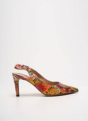 Escarpins fermeture boucle(s) talon de 7 à 9cm orange PERLATO femme