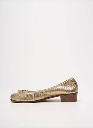 Ballerines talon bas talon plat jusqu'à 3cm or HIRICA femme