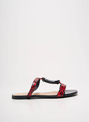 Mules/sabots tissage satiné talon plat jusqu'à 3cm rouge VICENZA femme