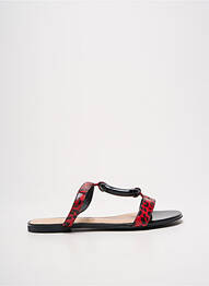 Mules/sabots tissage satiné talon plat jusqu'à 3cm rouge VICENZA femme