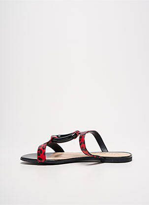 Mules/sabots tissage satiné talon plat jusqu'à 3cm rouge VICENZA femme