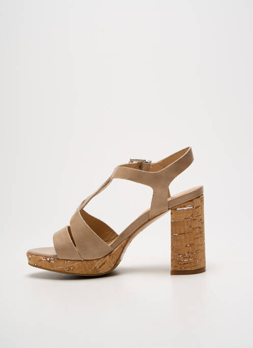 Sandales/Nu pieds beige PERLATO pour femme