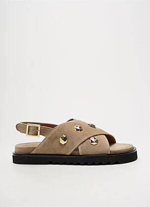 Sandales/nu pieds tissage satiné talon plat jusqu'à 3cm beige BILLIBI femme