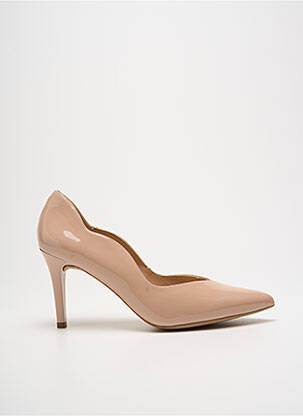 Escarpins matière lisse talon de 7 à 9cm beige UNISA femme