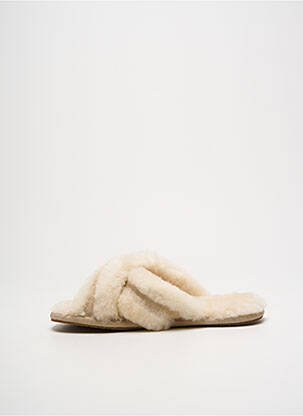 Mules/sabots bout ouvert talon plat jusqu'à 3cm beige UGG femme