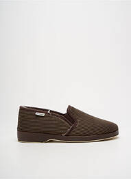 Chaussons/pantoufles bout rond bout rond marron SOIR ET MATIN homme