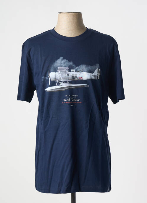 T-shirt stretch manches courtes bleu AERONAUTICA homme
