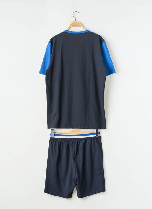 Pyjashort col v bleu EDEN PARK homme