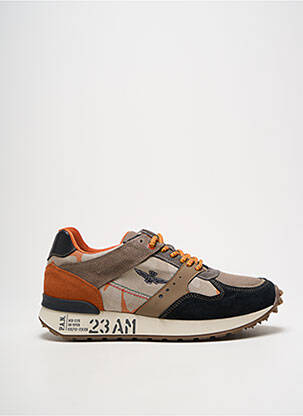 Baskets nubuck bout rond orange AERONAUTICA homme