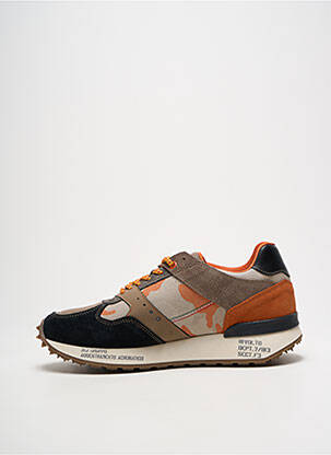 Baskets nubuck bout rond orange AERONAUTICA homme