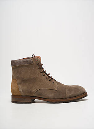 Bottines/boots nubuck talon bas marron LE FORMIER homme